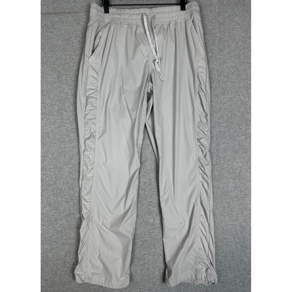 Eddie Bauer Travex Jogger Pants Womens L Gray Toggle Cuff Ruched Hiking Travel - Picture 1 of 13